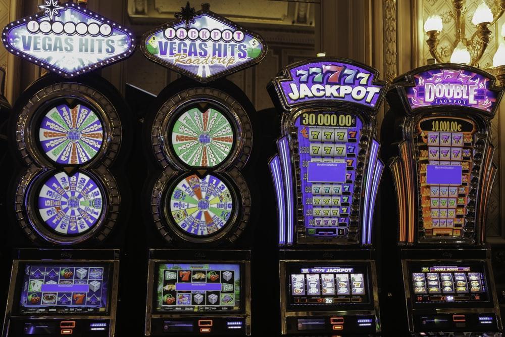 Various slot machines in a casino 