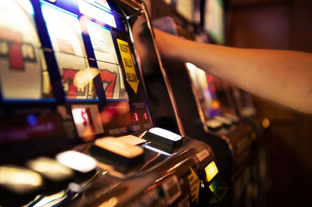 Close-Up Image of a Slot Machine