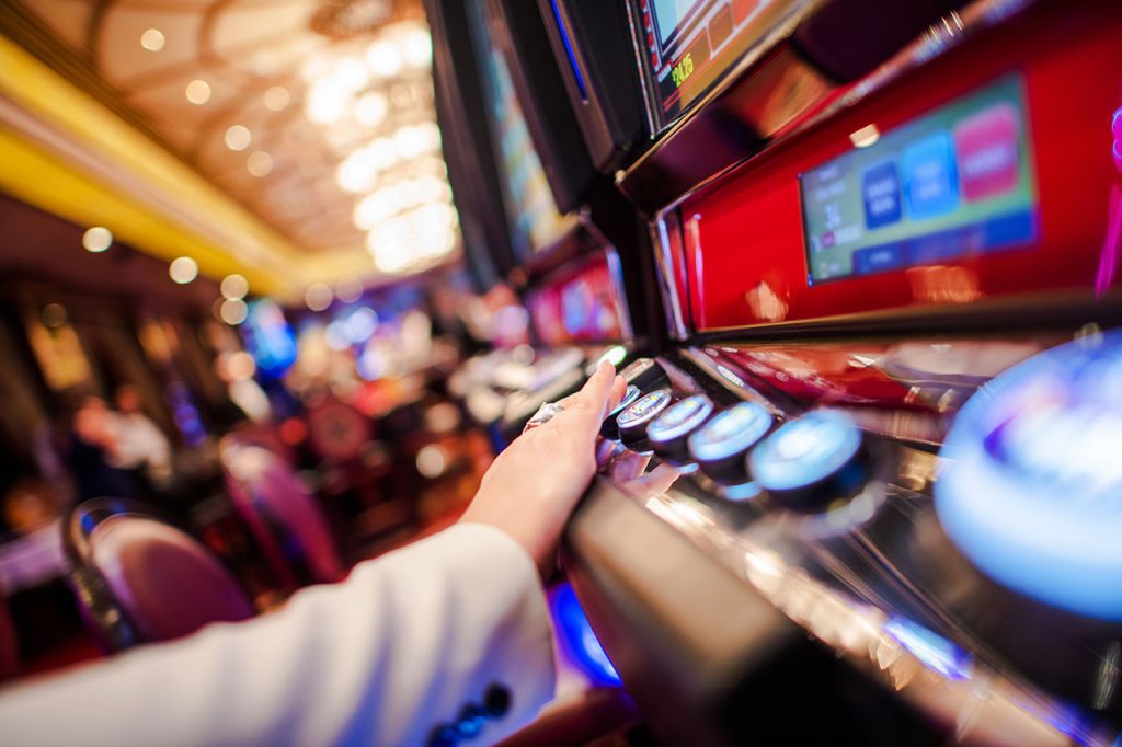 Slot Machines in a Casino
