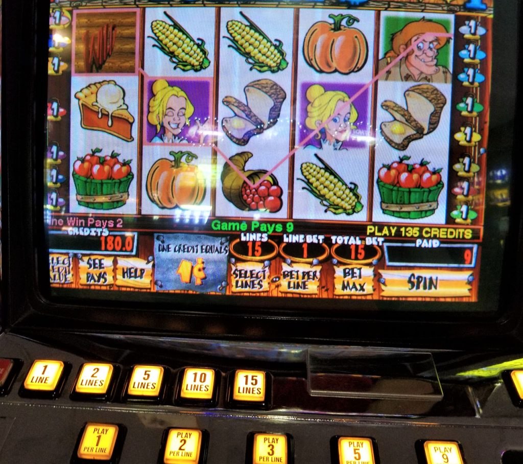 A slot machine
